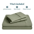 thumbnail image 3 of Bare Home Premium 1800 Collection 4-Piece Bed Sheet Set, King, Sage, 3 of 10