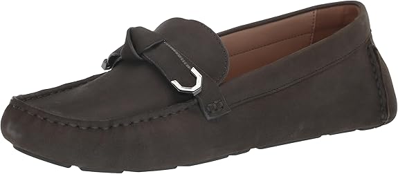 Cole Haan Women's Evelyn Bow Driver Loafer, Tornado Nubuck Akuya