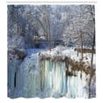 thumbnail image 3 of Ambesonne Minnesota Shower Curtain, Frozen Minnehaha Fall, 69"Wx75"L, Multicolor, 3 of 3