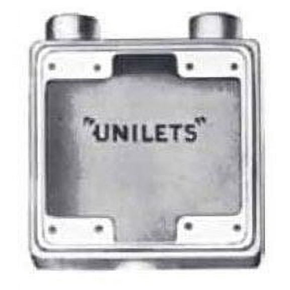 Appleton FSS-2-75, 2-Gang, Malleable Iron, Shallow, Cast Hub Device Box, 1 pc