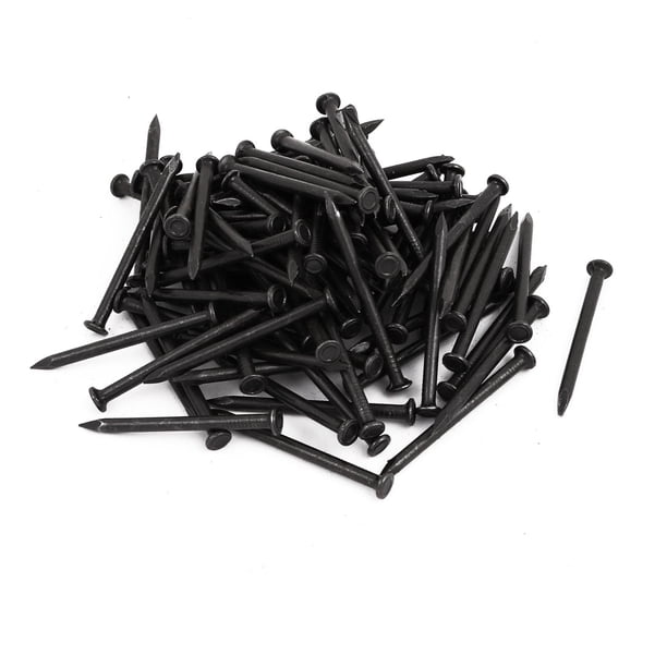 Clavo de cemento de punta de acero al carbono de 2 pulgadas, negro, 100 piezas