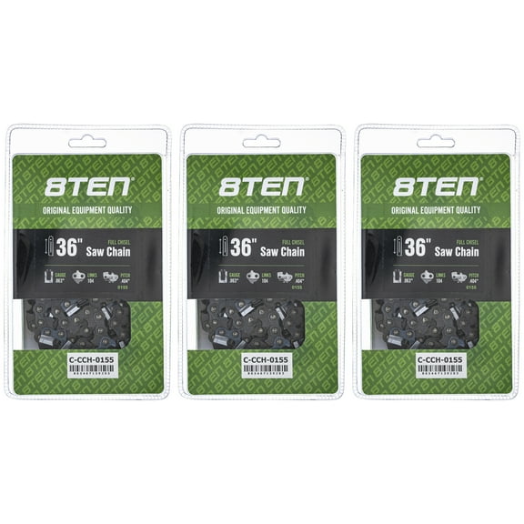 Full Chisel Chainsaw Chain 36 inch .063 .404 104DL for Stihl 090 MS880 3 Pack 810-CCC2377H