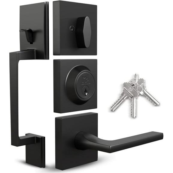 Mega Handles | Tobelle Straight Lever Handleset | Matte Black