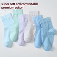 thumbnail image 6 of Women's Thin Cotton Crew Socks - Soft Above Ankle Bootie Casual Dress Socks 6-Pairs, 6 of 6