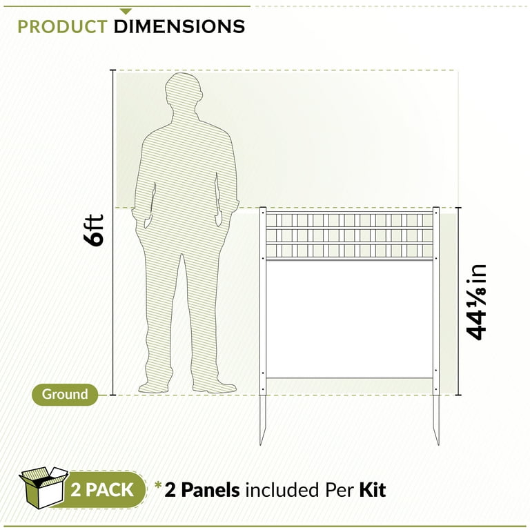 Zippity Outdoor Keswick Privacy Fence & Screen Kit (3.75'H x 3.5'W