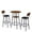 Rustic Brown and Black, variant on UHOMEPRO 3-Piece Dining Room Bar Table Set for 2, Wood Double Layer Round Bar Table and Chairs Set, Industrial Counter Height Pub Table with 2 Upholstered Stools, Metal Frame, Rustic Brown and Black