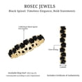 thumbnail image 6 of Rosec Jewels Heart Shape Black Spinel Full Eternity Ring - AAA Quality - August Birthstone, 18K Yellow Gold, US 3.00, 6 of 7