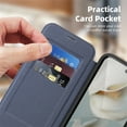 thumbnail image 3 of TECH CIRCLE For Google Pixel 9a Flip Wallet Phone Case 6.3" 2025 Release with 3 Card Slots, RFID Blocking, Compatible with MagSafe, Magnetic Closure, PU Leather Protective Lightweight Cover, Blue, 3 of 8