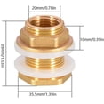 thumbnail image 2 of Pieza Dn20 3/4 Adaptador de manguera de agua para tanque de agua de latón, grifo, cubo de lluvia, conector de tanque de latón para grifo, cubo de lluvia, tanque de agua, 2 of 5