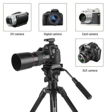 2018 New Upgraded ZoMei Anti-Skid Photographic Tripo d 3 Sections Legs Camera Phone Tripo d Holder(Black)