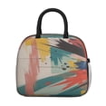 thumbnail image 2 of Reusable Thermal Lunch Bag Lunch Box for Women Men,abstract Geometry Colorful89 (1) Cooler Bag Small Leakproof Beach Picnic Cooler Tote Bag with for Work Picnic Camping, 2 of 7