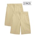 thumbnail image 2 of 2-Pack Boy's Stretch Slim Fit School Uniform Twill Shorts, 2 of 7