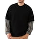thumbnail image 1 of pstuiky camisas de manga larga para hombre, Sudadera con capucha de dos piezas, estilo jersey, de manga larga y cuello redondo, de color liso, para hombre top de hombre l, 1 of 3