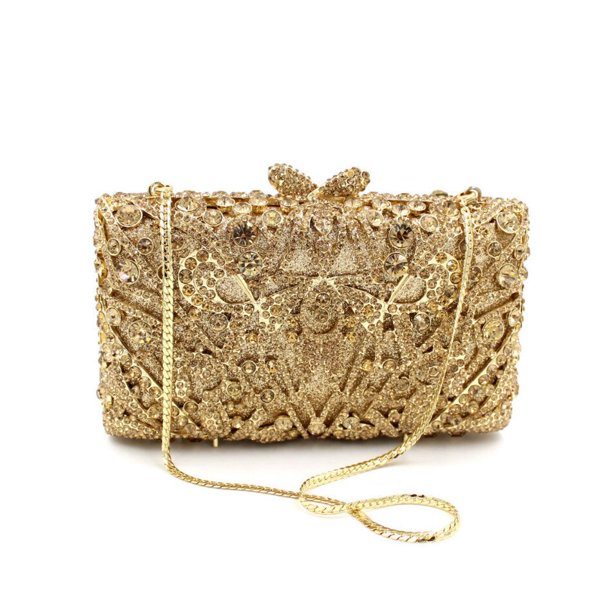 18.5x11CM Rhinestone Bag Corrugated Metal Crystal Evening Bag Handmade Diamond Bag Women Handbag a6919 heqiyong LED