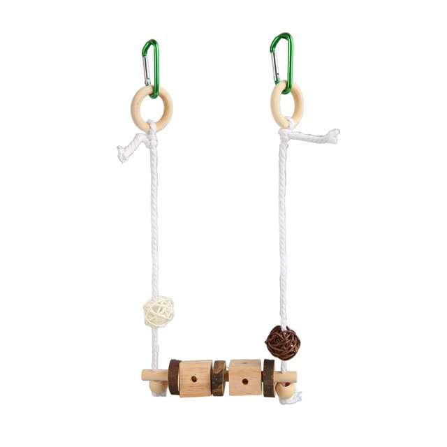 Bird Swing Perch, Interesting Easy To Install Relieve Bird Boredom Bird Hanging Swing Provide Fun Playtime Rattan Ball For Playing