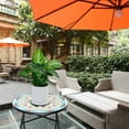 thumbnail image 2 of Mosaic Patio Side Table Outside Accent Round End Plant Table for Bistro Balcony Porch Outdoor Benches 14", 2 of 12