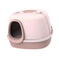 thumbnail image 3 of Bandeja de gato de gato encerrada Bandeja para gatos innovador anti -salpicaduras innovadoras para animales pequeños bandeja de arena para mascotas rosa, 3 of 8