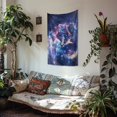 thumbnail image 3 of SEANATIVE Galaxy Wolf Tapestry Floral Butterfly Wall Tapestry for Bedroom Small Fall Tapestry for Living Room Small Wall Hanging Tapestry Small Tapestry for Bedroom, 3 of 6