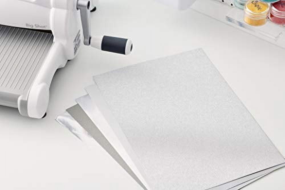 Sizzix Surfacez Opulent Silver Cardstock 8x11.5 Inches, 50 Sheets