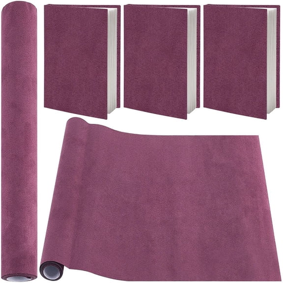 Book Cloth 51 x 11.8in Novel Binding Suede Surface Paper Back Brown Bookcover Wrap