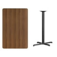 thumbnail image 2 of Flash Furniture 30 by 48" Rectangular Walnut Laminate Table Top with 22 by 30" Bar Height Table Base, 2 of 2