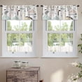thumbnail image 2 of LALILO Kitchen Curtain Valance Childish With Volcano And Rod Pocket Window Curtain 52"x 18" Set of 2, 2 of 5