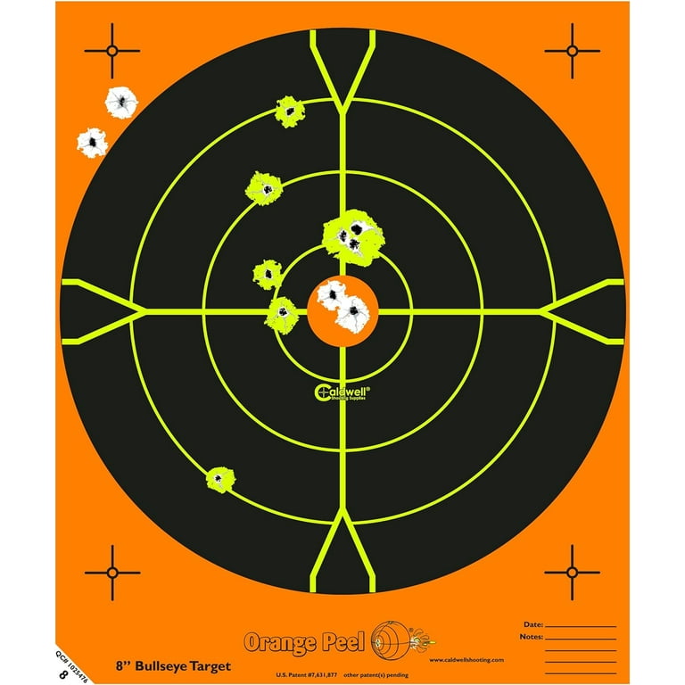 Caldwell Orange Peel Bullseye Targets with Flake Off Material