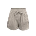 thumbnail image 4 of Gym Shorts Women High Waist Running Shorts for Lightweight Athletic Workout Shorts with Side Pockets and Zipper, 4 of 6