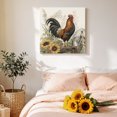 thumbnail image 4 of Canvas Wall Art, Farm Rooster Framed Canvas Prints for Bathroom Desk, Farmhouse Sunflowers House Plants Leaves Small Gallery Wrapped Wall Decor for Home Office, Gifts, 8"x8" Ship Next Day, 4 of 9