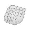 thumbnail image 1 of Regla inclinada, regla de acolchado de costura, herramienta de acolchado de patrón de costura, 1 regla de plástico transparente JAMW Sencillez, 1 of 5