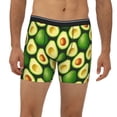thumbnail image 2 of Picia Avocado Pattern Men's Athletic Long Leg Briefs , Performance Stretch Underwear，Moisture-Wicking, 2 of 7