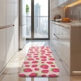 thumbnail image 4 of Red Strawberry Plants Fruit Pink Pattern Kitchen Rug Mat,Kitchen Runner Rugs Non Skid Washable,Decorative Kitchen Floor Mats for Kitchen,Sink,Laundry,17"x47.2", 4 of 7