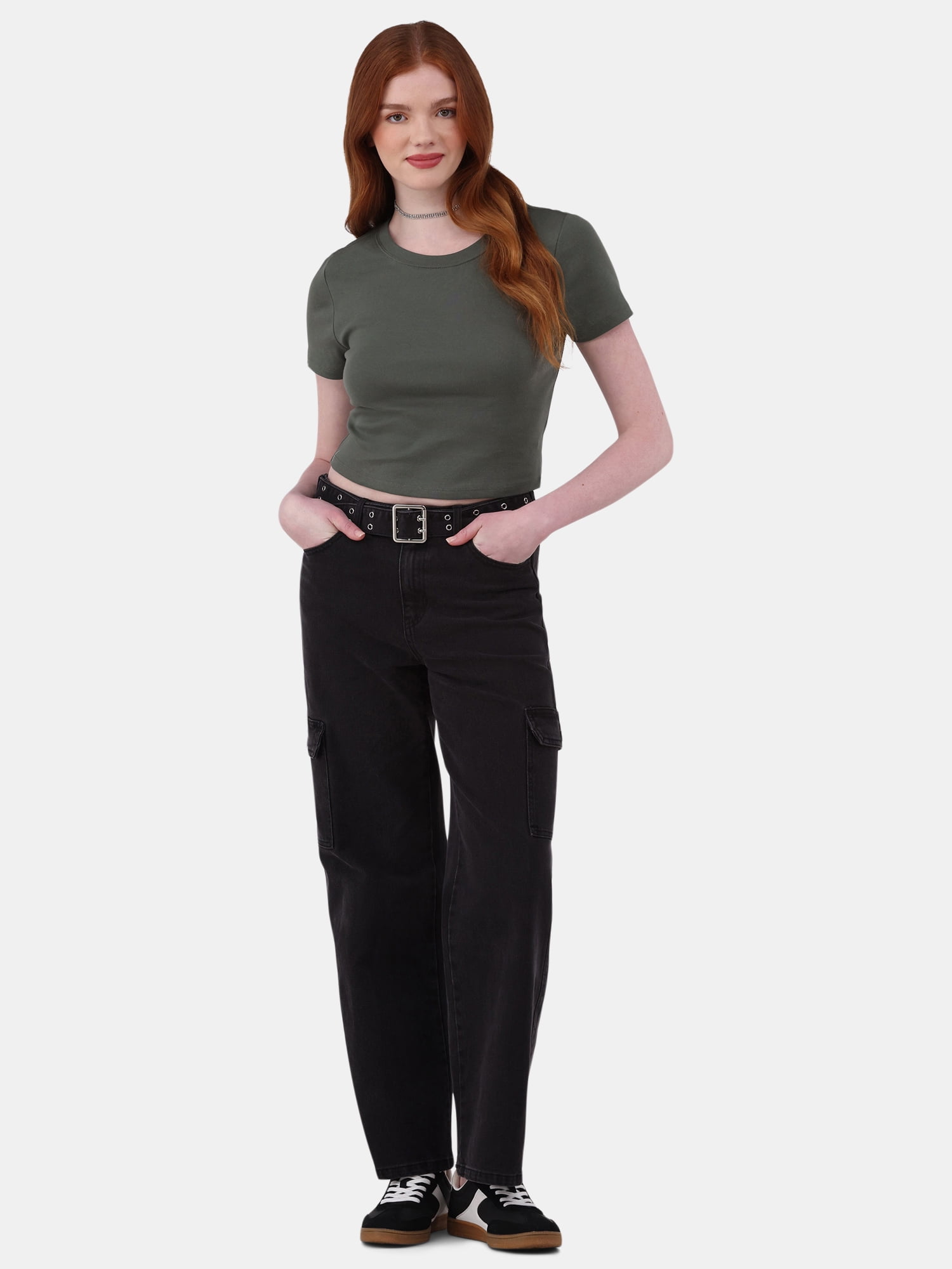 No Boundaries Crop Crew Tee, Women's