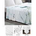 thumbnail image 5 of Twin XL Size Flat Sheet Only, Green Jellyfish Coastal Soft Brushed Microfiber Bed Sheets, Summer Beach Coral Starfish Nautical Hotel Quality Breathable Bedding Top Sheet, Easy Care, 66"x102", 5 of 9