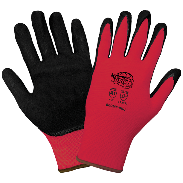 500MF Tsunami Grip Nitrile Coated Work Gloves with 13 Gauge Nylon Liner ...