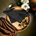 thumbnail image 5 of Men's Pocket Hanky Plain Color Wedding Square Hankerchief (Black), 5 of 8
