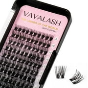 VAVALASH Individual Cluster Lashes 60 PCS DIY Eyelash Extension Light and Soft Faux Mink Slik Lash Clusters Easy Full Lash Extensions DIY at Home (V04, D Curl-8mm)