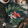 thumbnail image 2 of Tropical Hawaiian Flowers Leaves Kitchen Dish Towels Set of 2, Soft Lightweight Microfiber Absorbent Hand Towel Colorful Tea Towel for Kitchen Bathroom 18x28in, 2 of 6