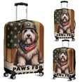 thumbnail image 2 of Freedom Paws Patriotic Old English Sheepdog Vintage Memorial Day Travel Luggage Cover Dog Lover Suitcase Dust Protective Decor - 12006, 2 of 5