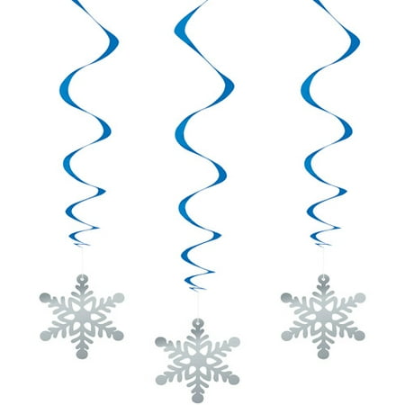 Hanging Snowflake Decorations - Snowflake Holiday Hanging Decorations, 26 in, 3ct