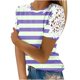 thumbnail image 2 of Fiudx Ropa de Mujer Blusa de Manga Corta con Cuello Redondo y Estampado para Mujer, 2 of 5
