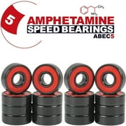 Amphetamine Inline Skate Speed Bearings مجموعة من 16 Abec مشحم مسبقًا 5