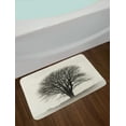 thumbnail image 2 of Black and White Bath Mat, Lonely Tree in Field with Many Leafless Branches Countryside Vintage, Non-Slip Plush Mat Bathroom Kitchen Laundry Room Decor, 29.5 X 17.5 Inches, Ivory Dark Grey, Ambesonne, 2 of 2