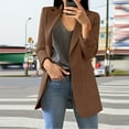 thumbnail image 2 of Women's Long Sleeve Suit Jacket Open Front Lapel Collar Work Blazers Business Casual Lightweight Spring Summer Cardigan Suits, 2 of 4