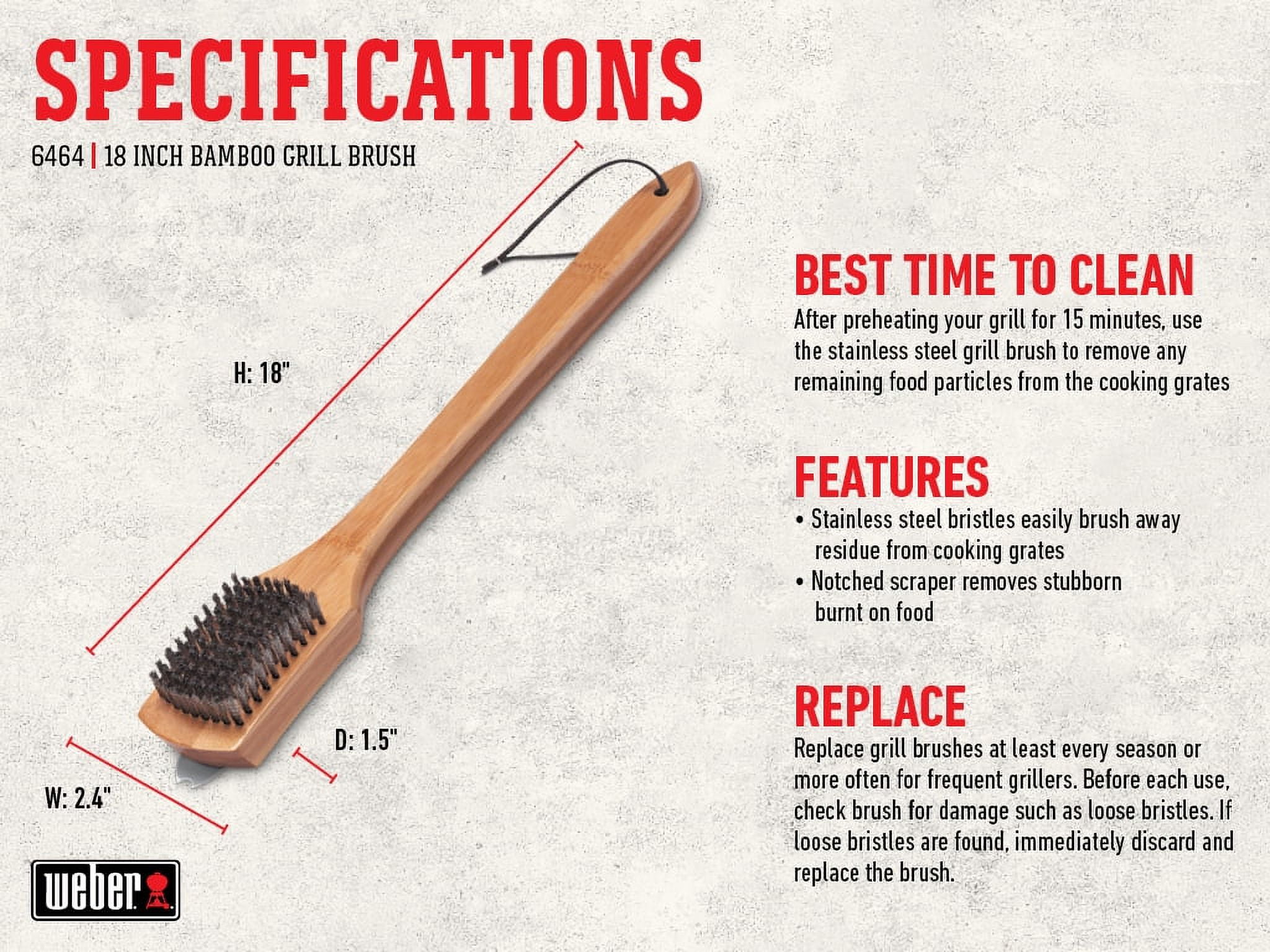 Grill Brush - Easy prep Easy Clean up
