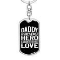 thumbnail image 5 of Daddy First Hero Swivel Keychain Dog Tag Stainless Steel or 18k Gold, 5 of 10
