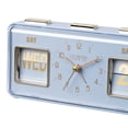 thumbnail image 2 of La Crosse Clock Daily Flip Blue Periwinkle Tabletop Alarm Clock with Calendar, 636-379BL, 2 of 6