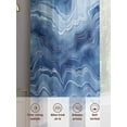 thumbnail image 6 of Vintage Sheer Curtains 72 Inches Long 2 Panels Abstract Blue Watercolor Wave Light Filtering Semi Sheer Window Curtains Drapes for Bedroom Living Room 52"x72", 6 of 7