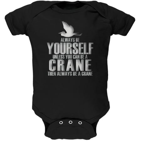

Always Be Yourself Crane Black Soft Baby One Piece