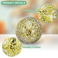 thumbnail image 2 of Uxcell Decorative Ball for Bowls, 2.4 Inch Mosaic Glass Decorative Bowl Fillers Gold, 2 of 7